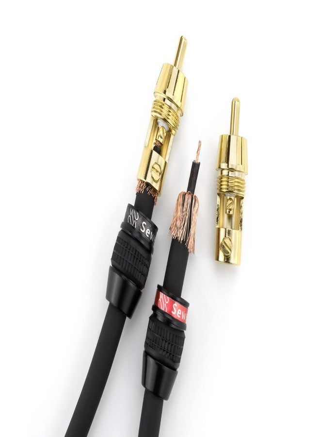 Sewell Deadbolt RCA Plugs, 4 Pairs, Fast-Lock Technology, 24k Gold Plated Speaker Plugs, Premium Solderless SW-32888-4 - Image 3